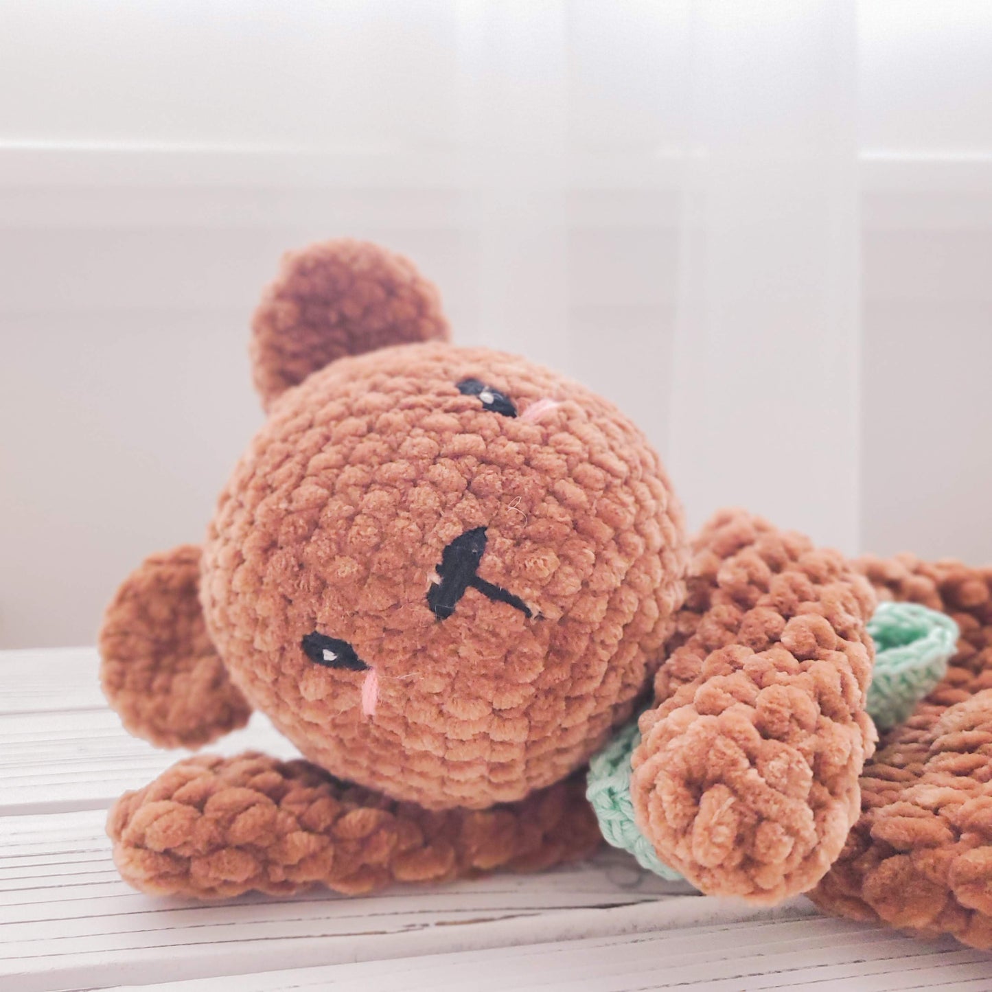 Handmade Bear and Bunny Lovey / Crochet Doll